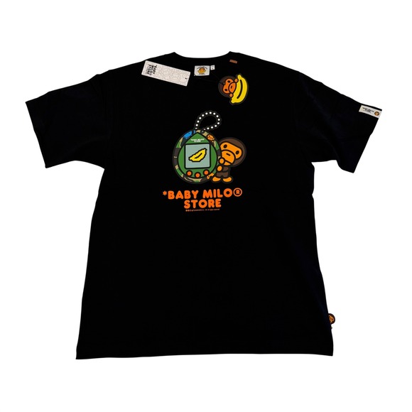A Bathing Ape Other - NWT BAPE Baby Milo Tamagotchi Tee Baby Milo Store Black Digital Pet Banana Tee L